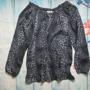 MICHAEL  Michael Kors animal print top siz…